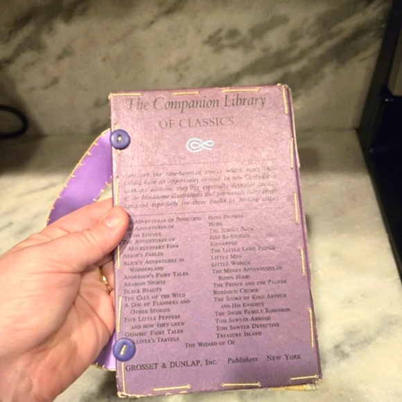 Wizard of Oz Book Purse with Purple Handles Unique Rare - Picture 4 of 16